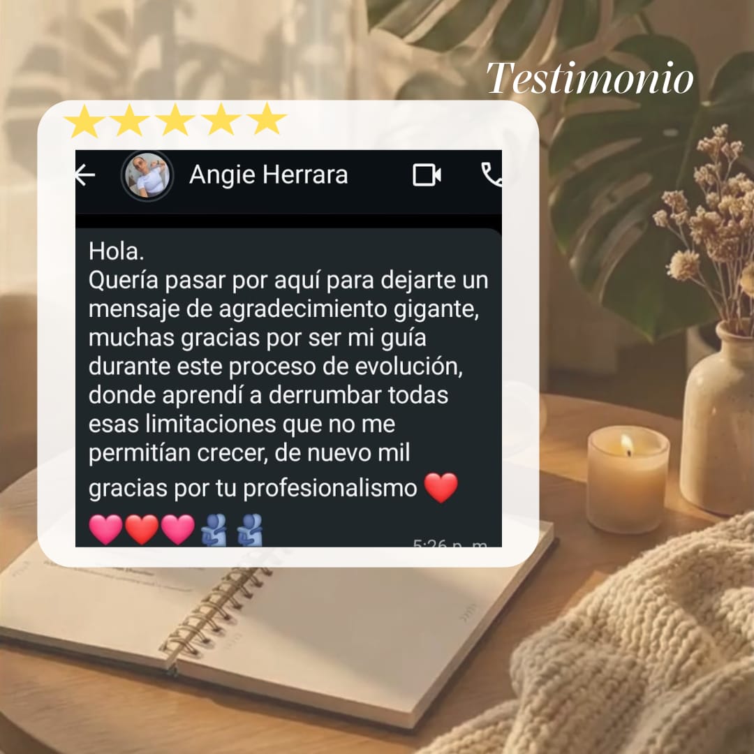 Testimonio 2 de una paciente sobre el acompañamiento psicoterapéutico de Leidy Rivillas